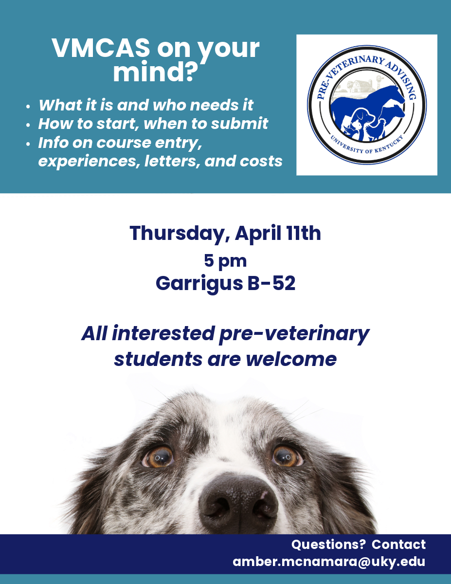 PreVeterinary Advising Events Animal & Food Sciences